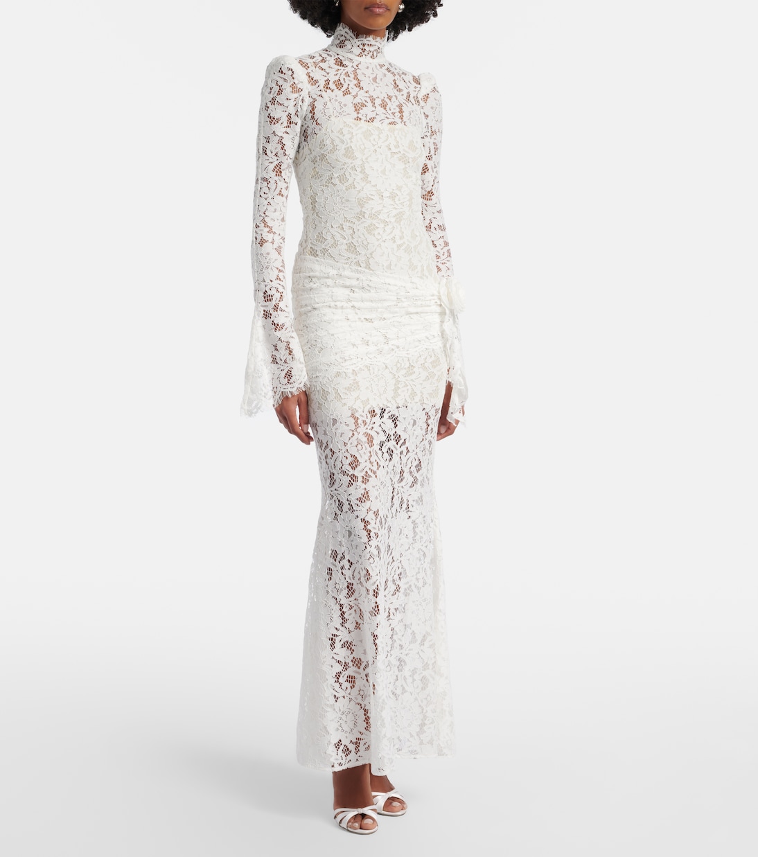 Bridal Bodita cotton-blend lace gown | De La Vali