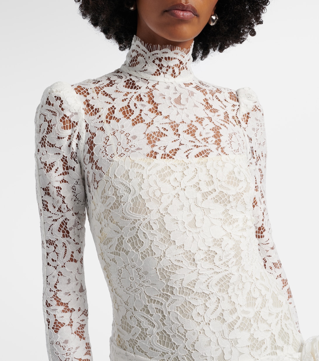 Bridal Bodita cotton-blend lace gown | De La Vali