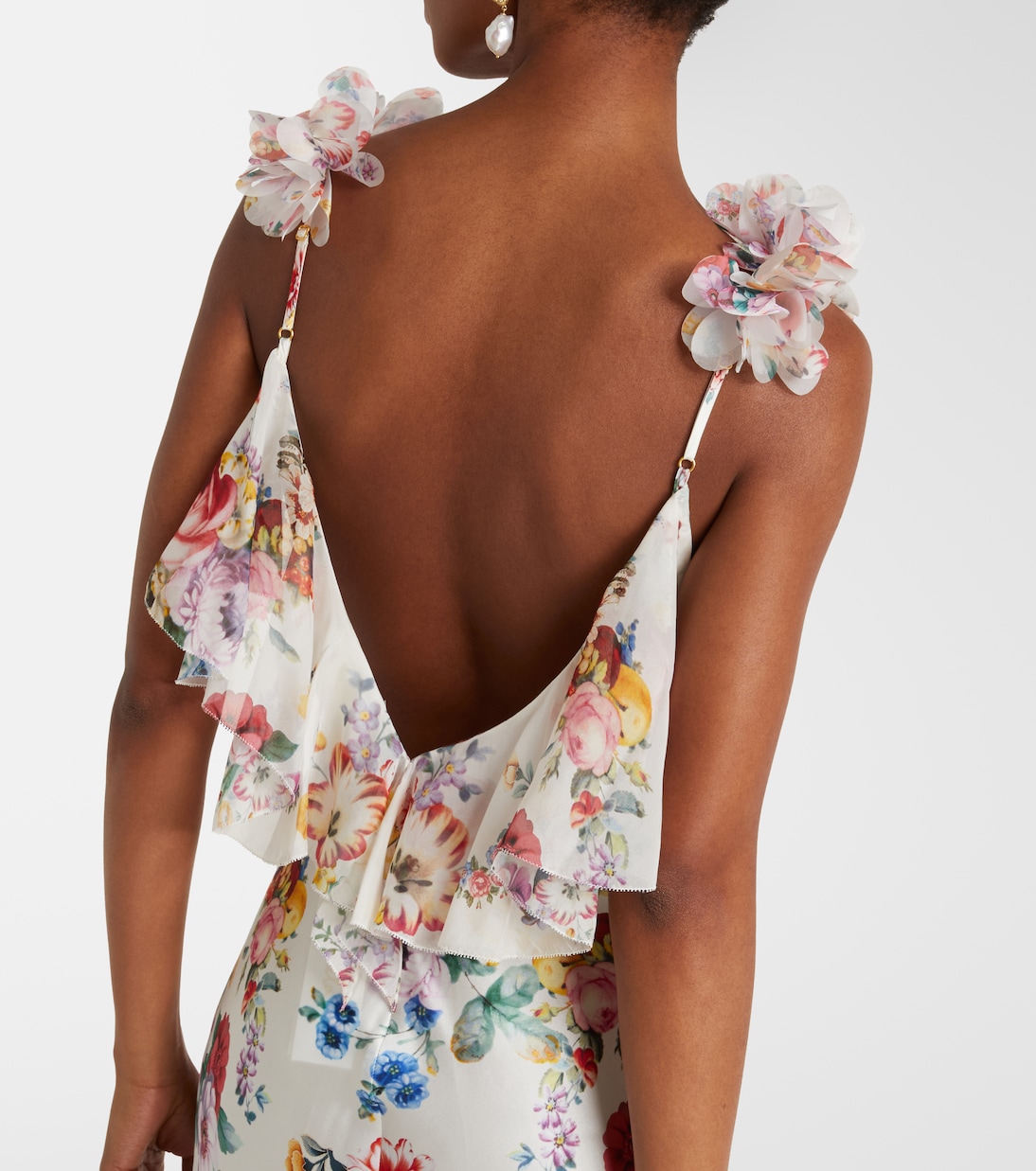 Embellished floral silk slip dress | Camilla