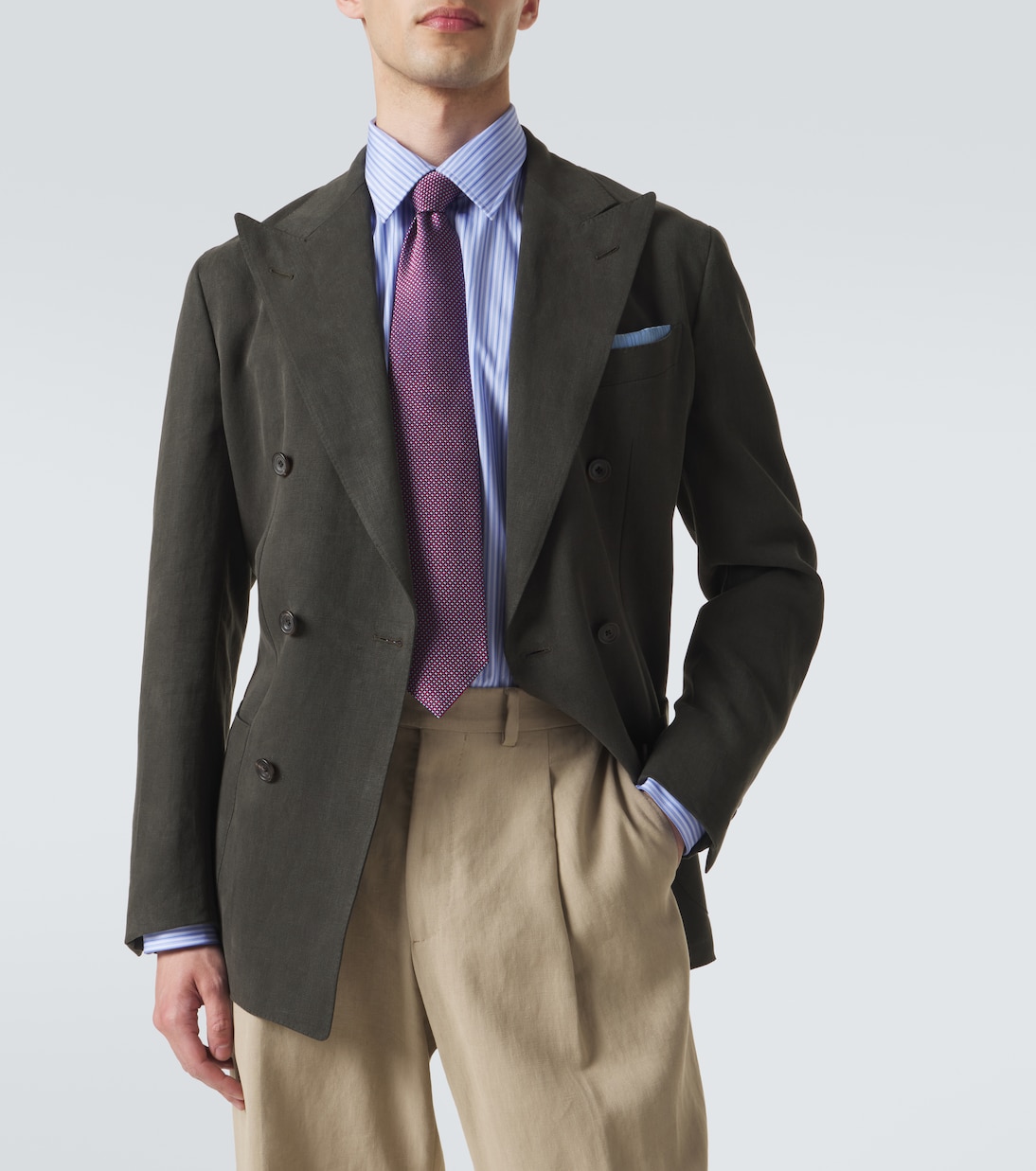 Silk jacquard tie | Charvet