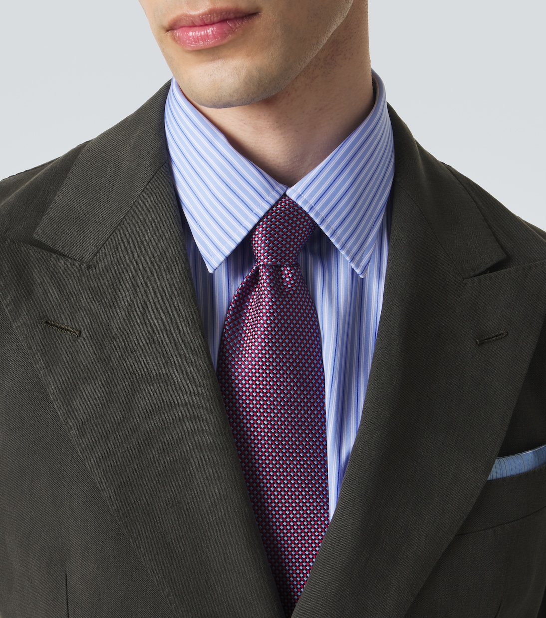 Silk jacquard tie | Charvet