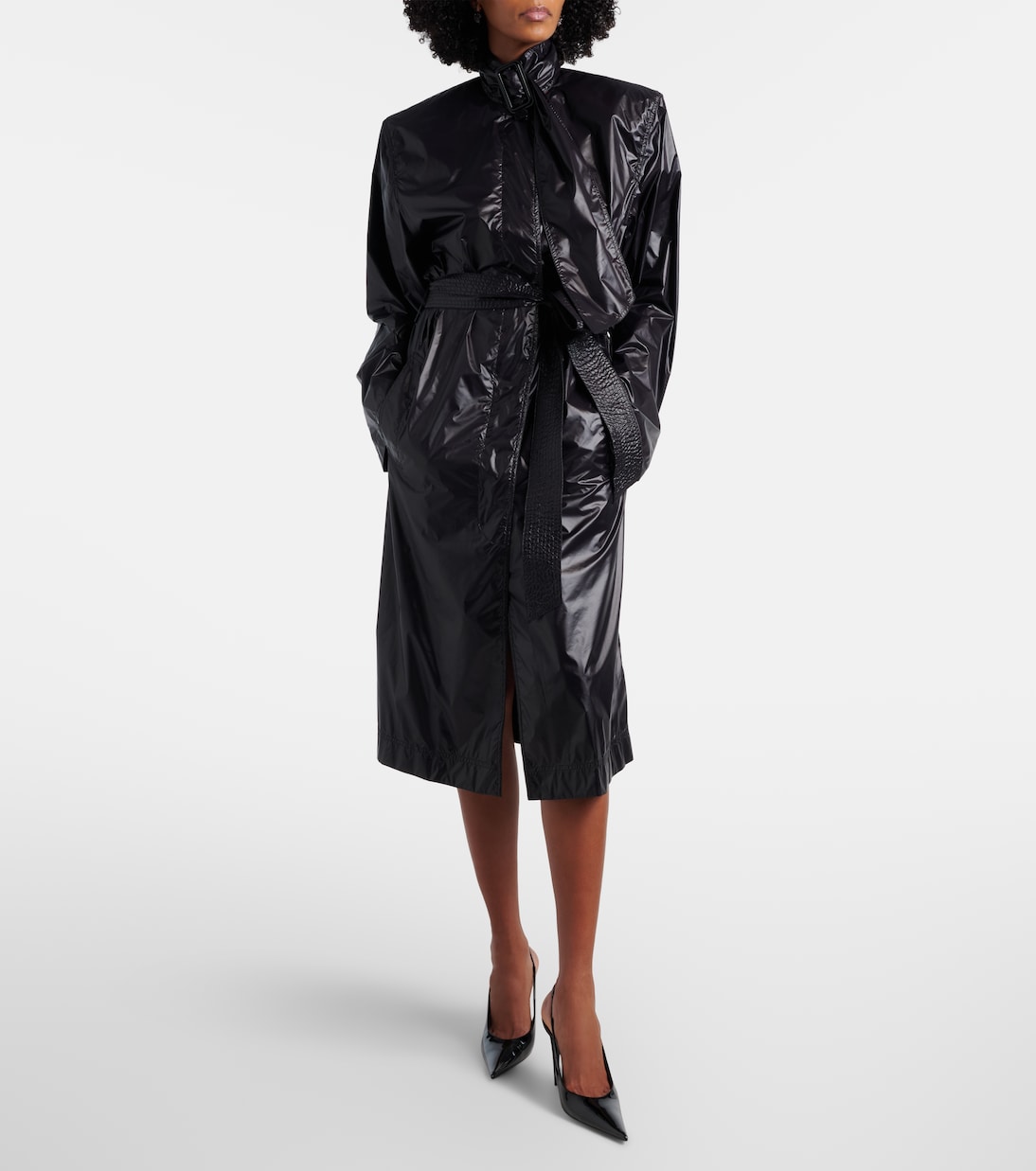 Guermantes 95 patent leather slingback pumps | Saint Laurent