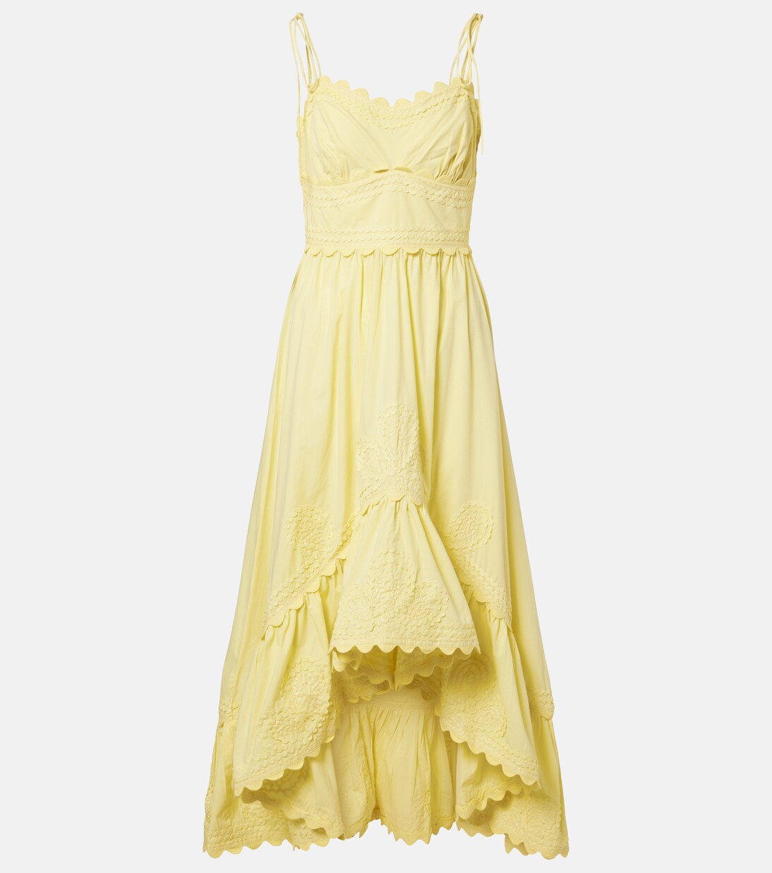 Besticktes Midikleid aus Baumwolle | Juliet Dunn