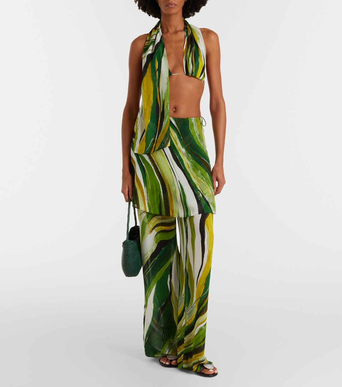 Printed silk wide-leg pants | Christopher Esber