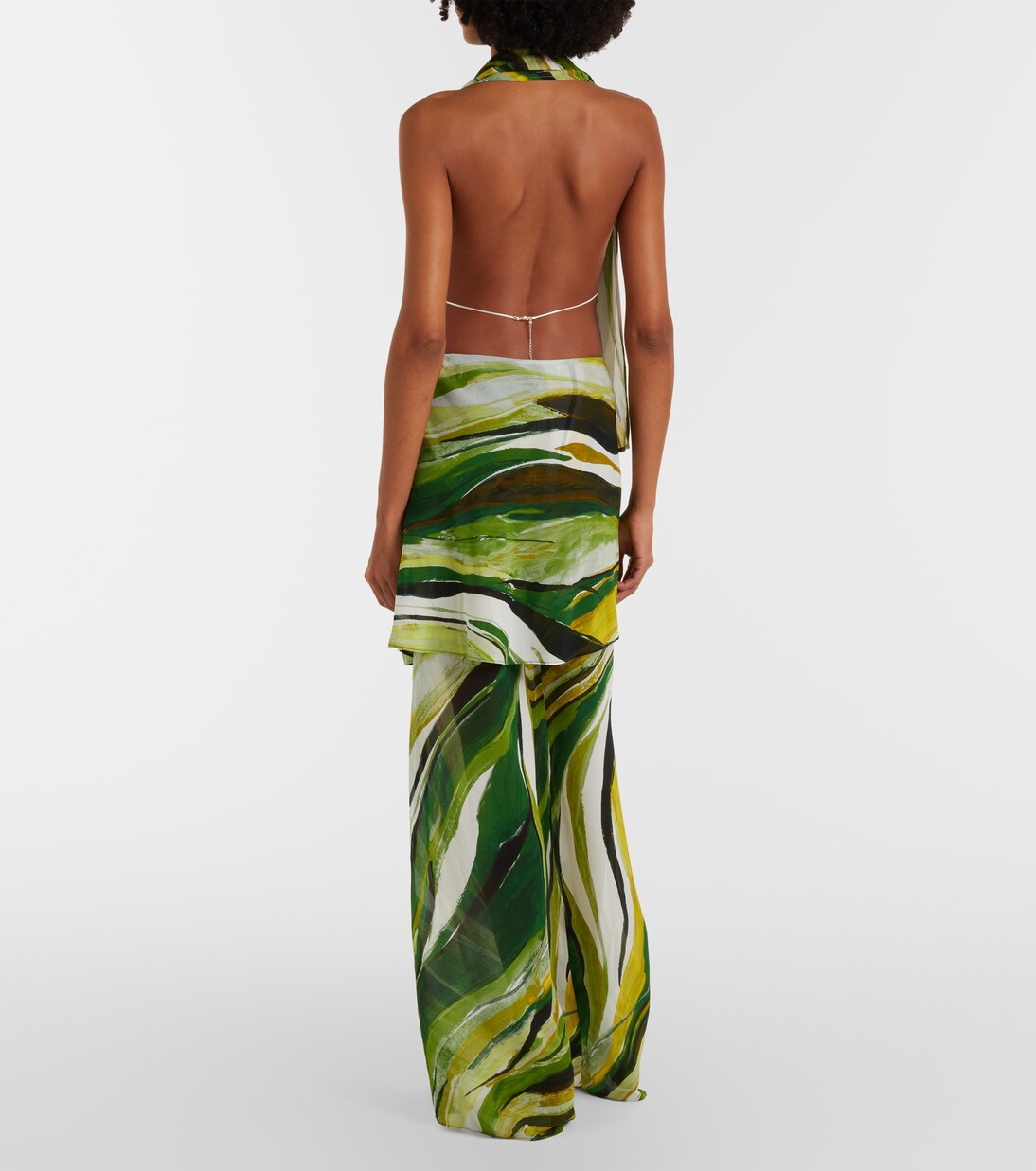 Printed silk wide-leg pants | Christopher Esber