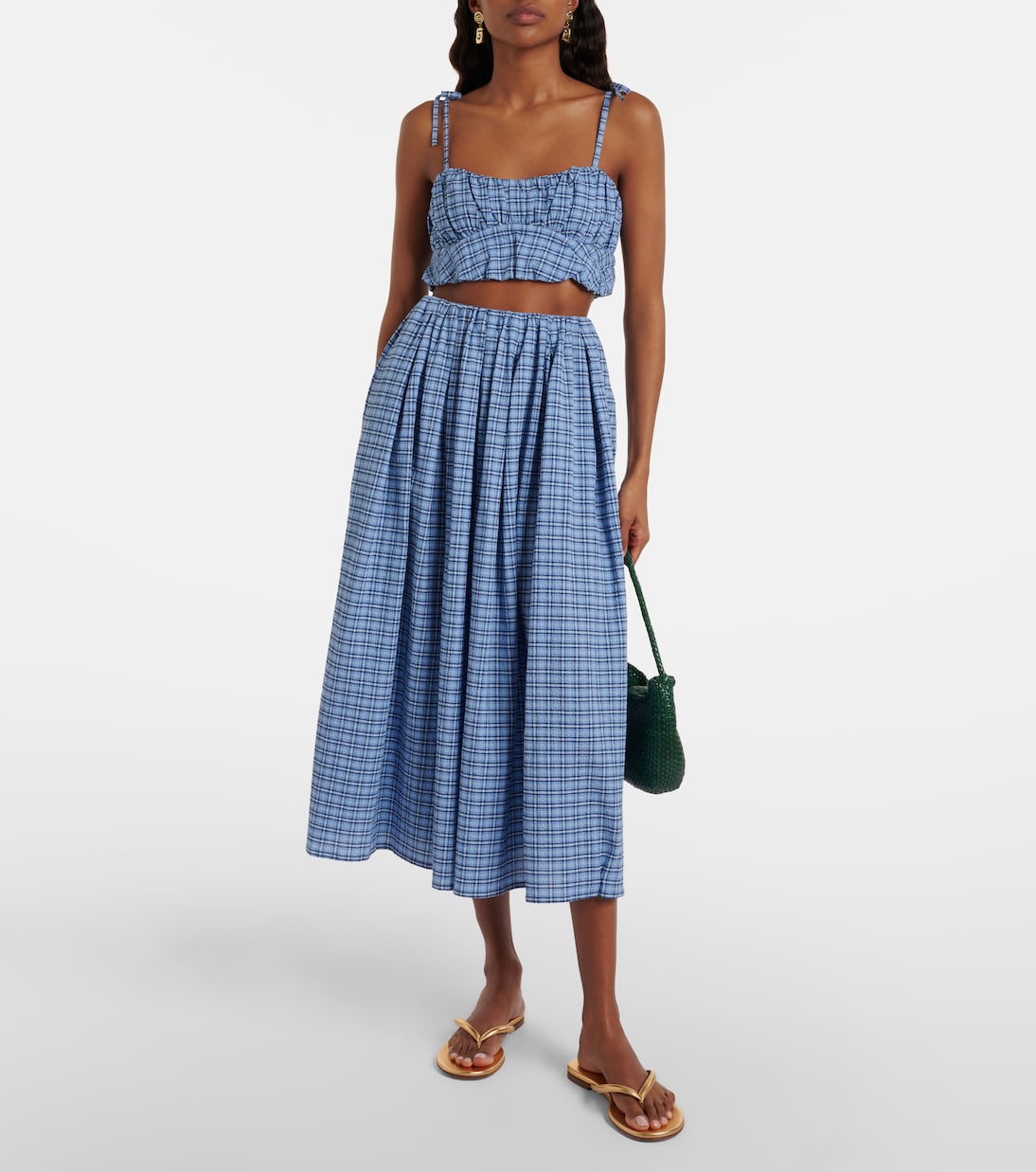 Falda midi Agora de algodón | Faithfull