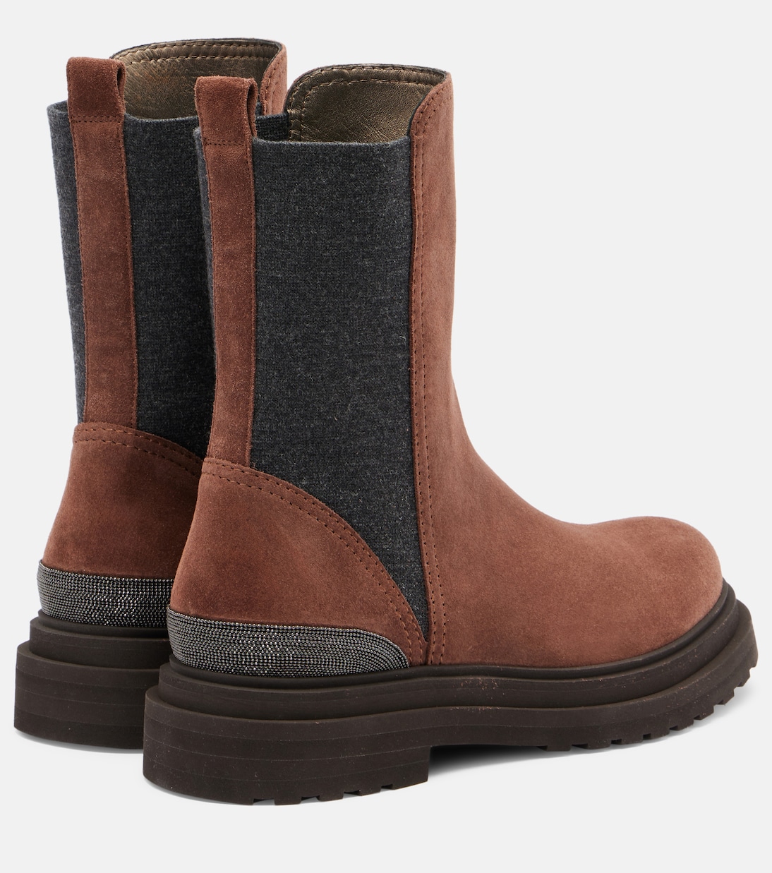Chelsea Boots Monili aus Veloursleder | Brunello Cucinelli
