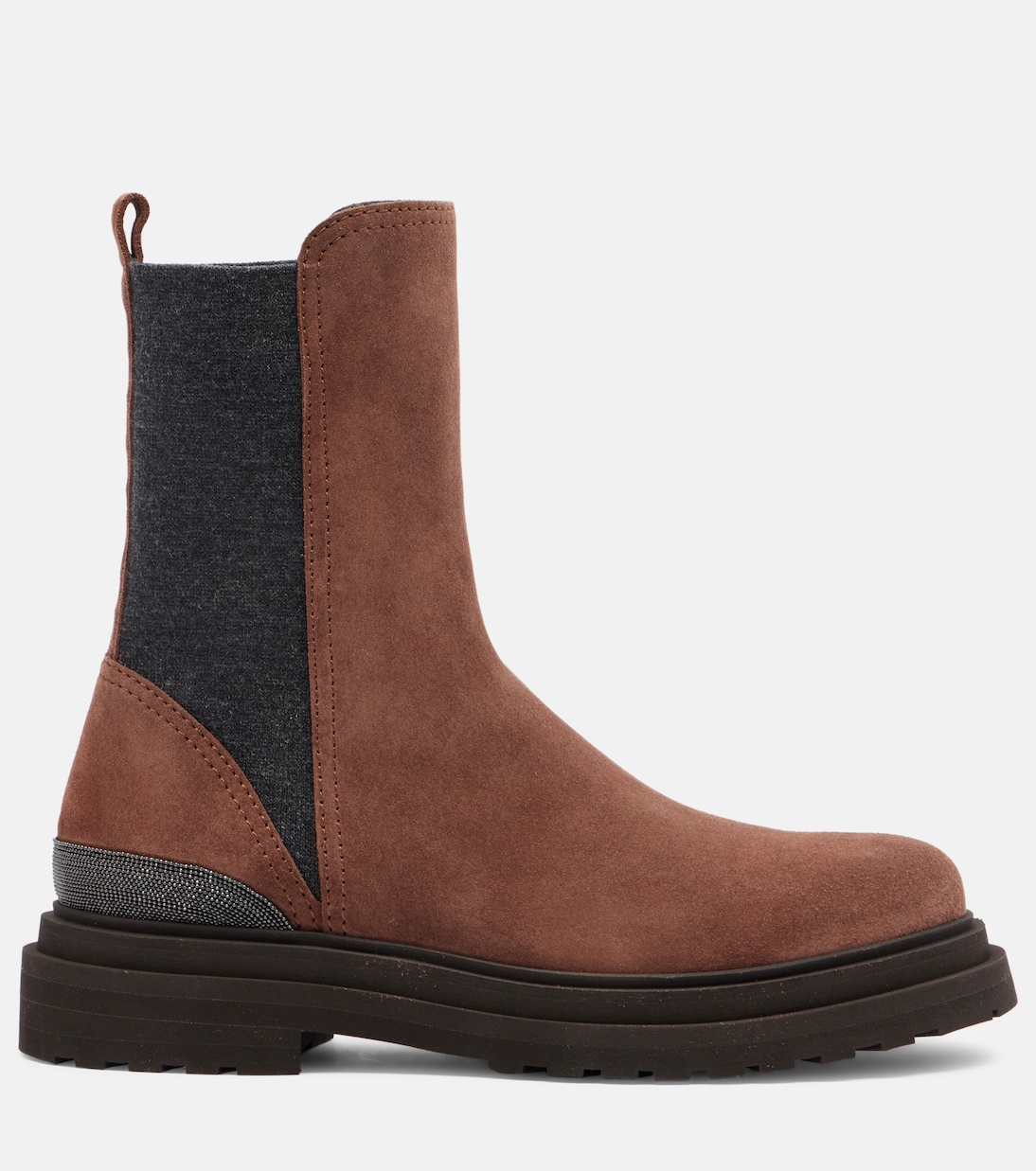 Chelsea Boots Monili aus Veloursleder | Brunello Cucinelli