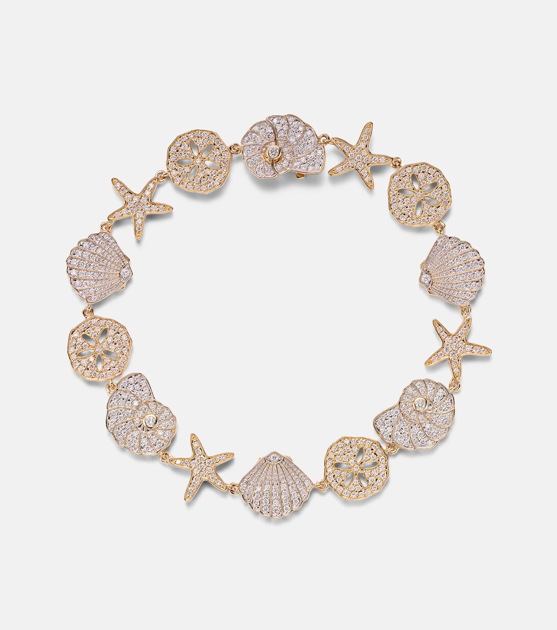 Sea Life 14kt gold (585/1000) bracelet with diamonds | Sydney Evan