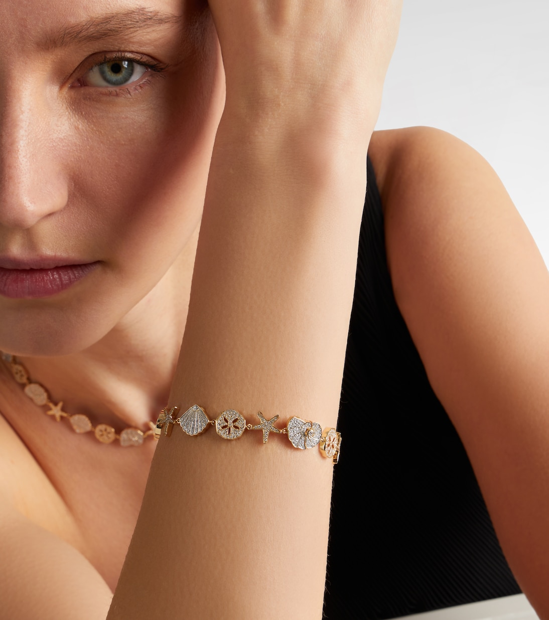 Sea Life 14kt gold (585/1000) bracelet with diamonds | Sydney Evan