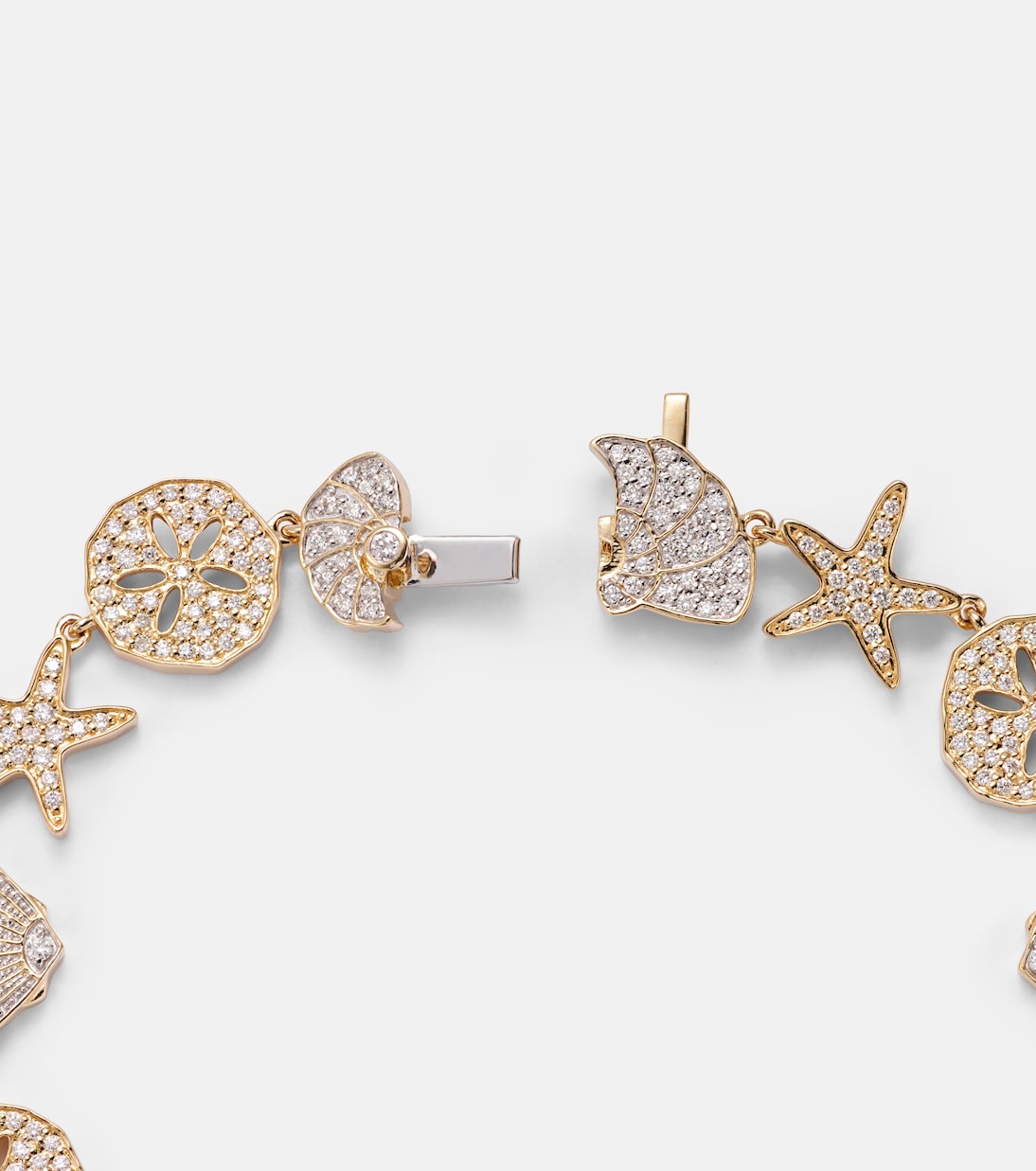 Sea Life 14kt gold (585/1000) bracelet with diamonds | Sydney Evan