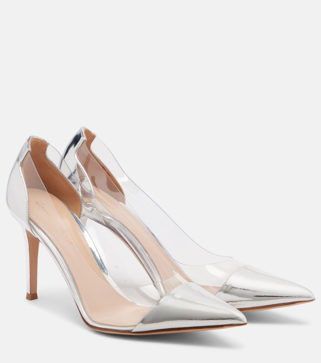 Pumps Plexi mit Metallic-Leder | Gianvito Rossi