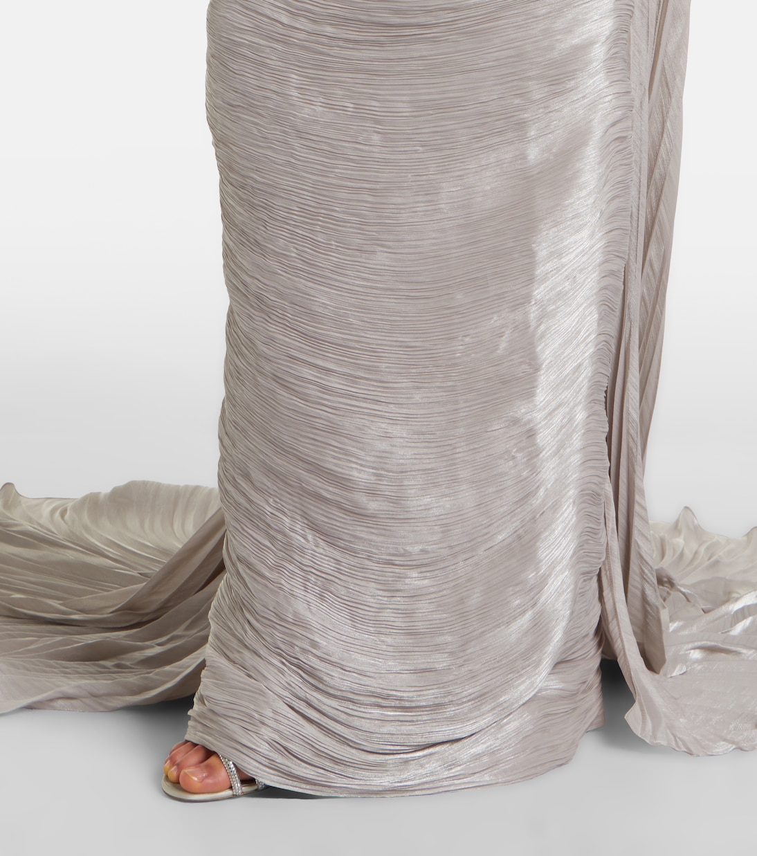 Off-shoulder pleated bustier gown | Marmar Halim
