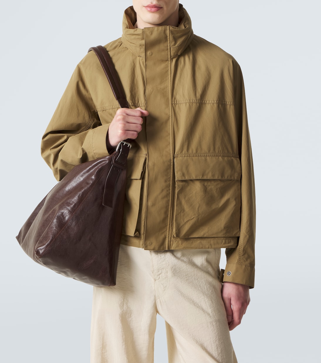 Belted leather shoulder bag | Lemaire