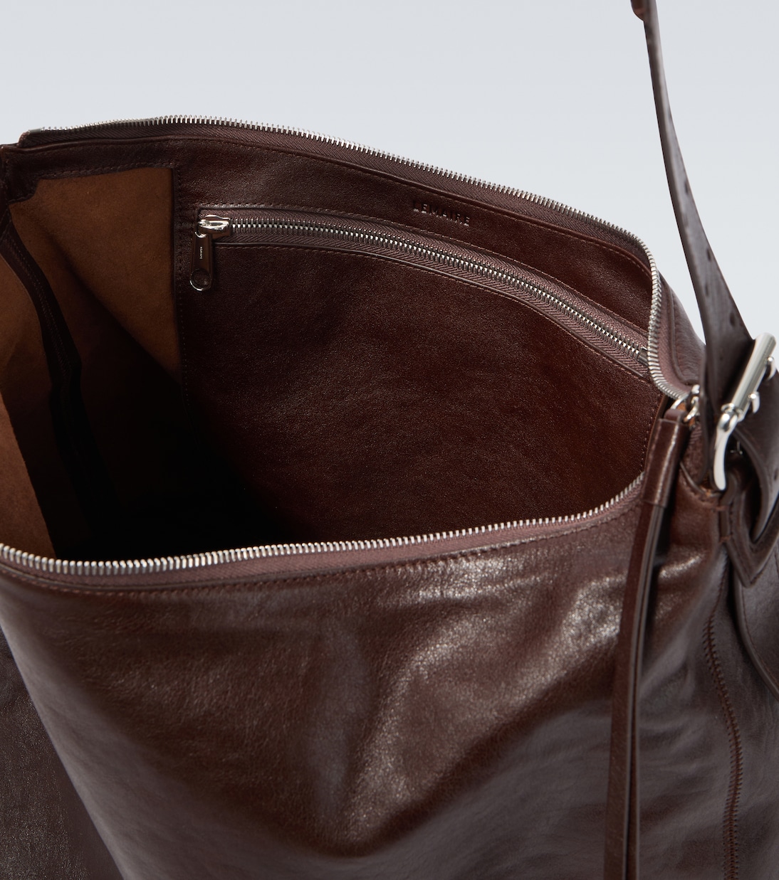 Belted leather shoulder bag | Lemaire