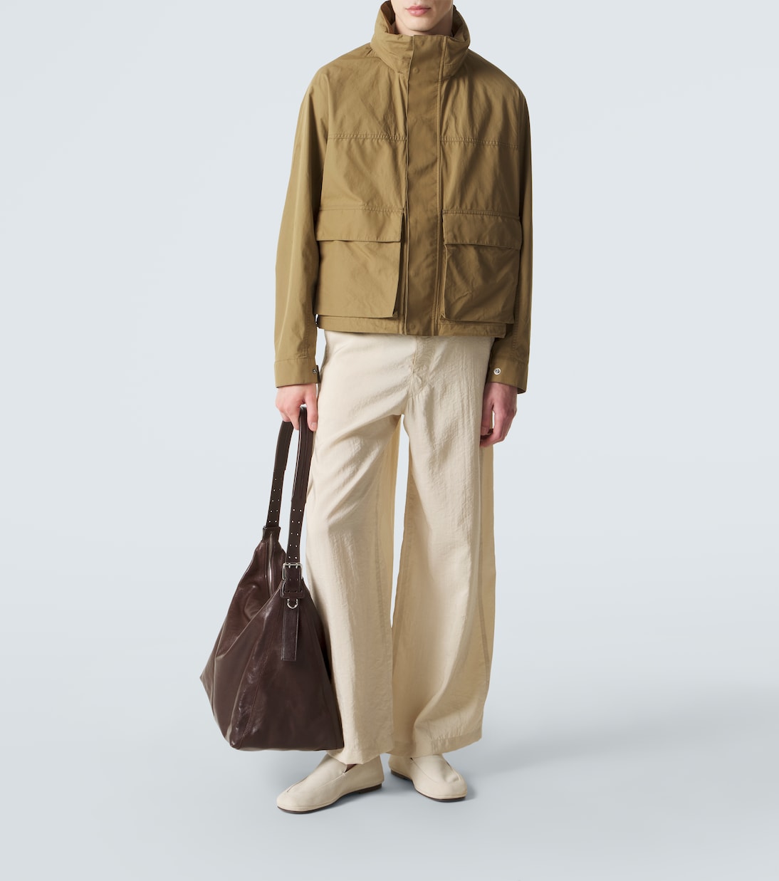 Belted leather shoulder bag | Lemaire