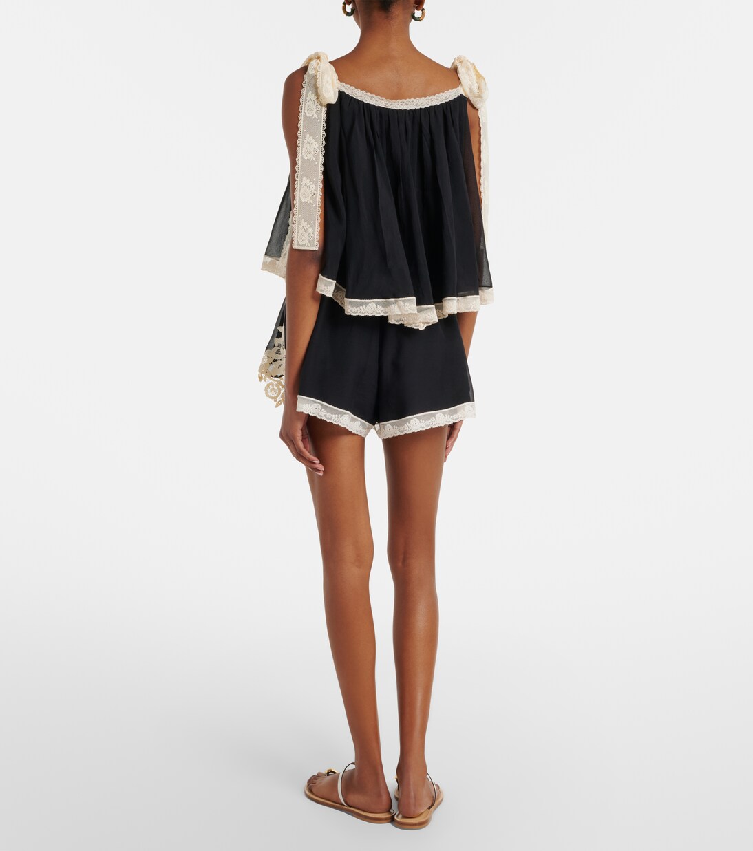 Shorts Roselight aus Baumwolle und Seide | Zimmermann