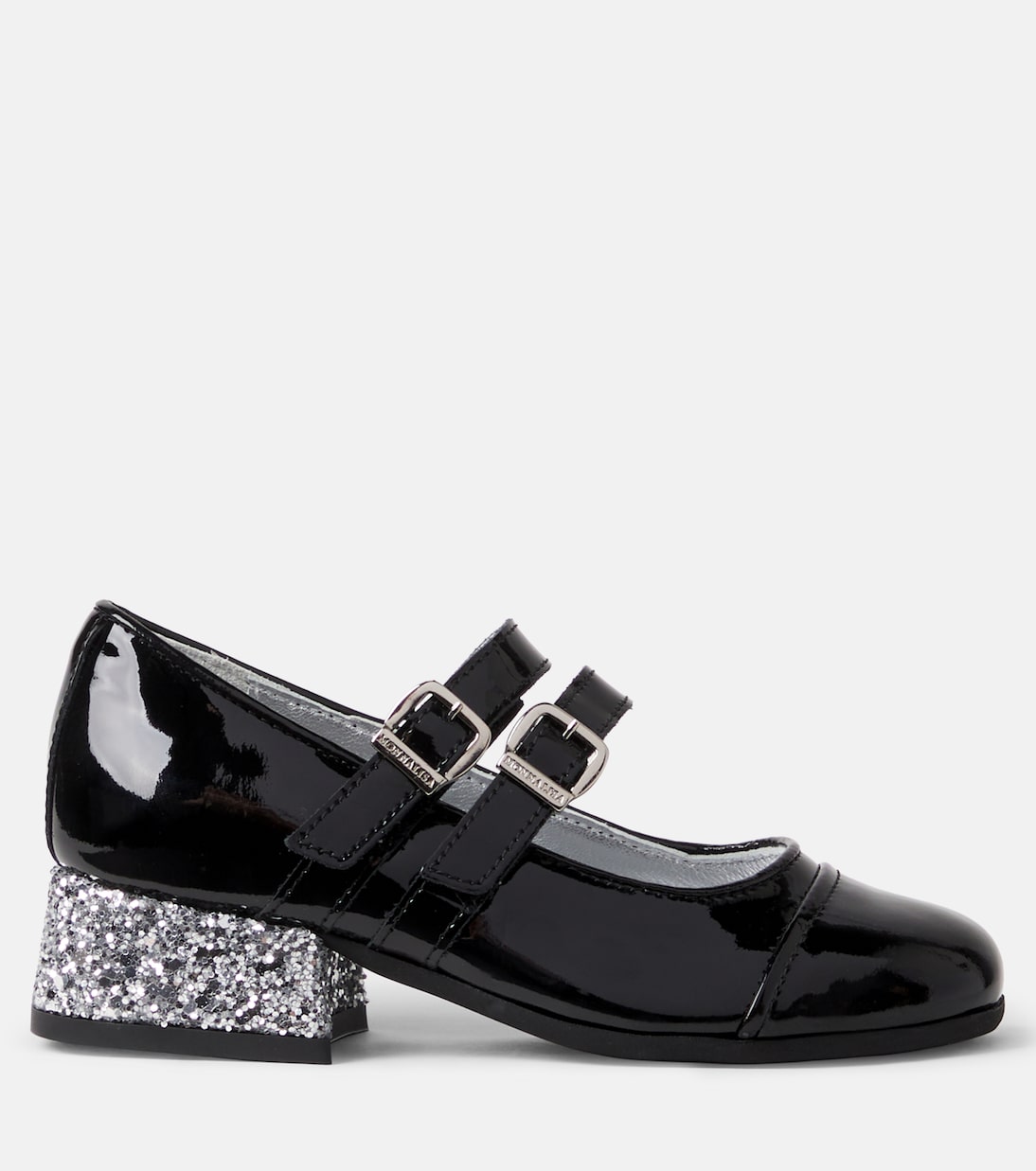Ballerines Mary Jane en cuir verni à paillettes | Monnalisa