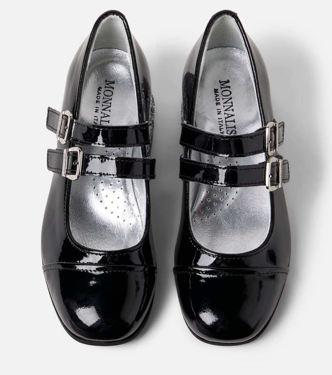 Ballerines Mary Jane en cuir verni à paillettes | Monnalisa