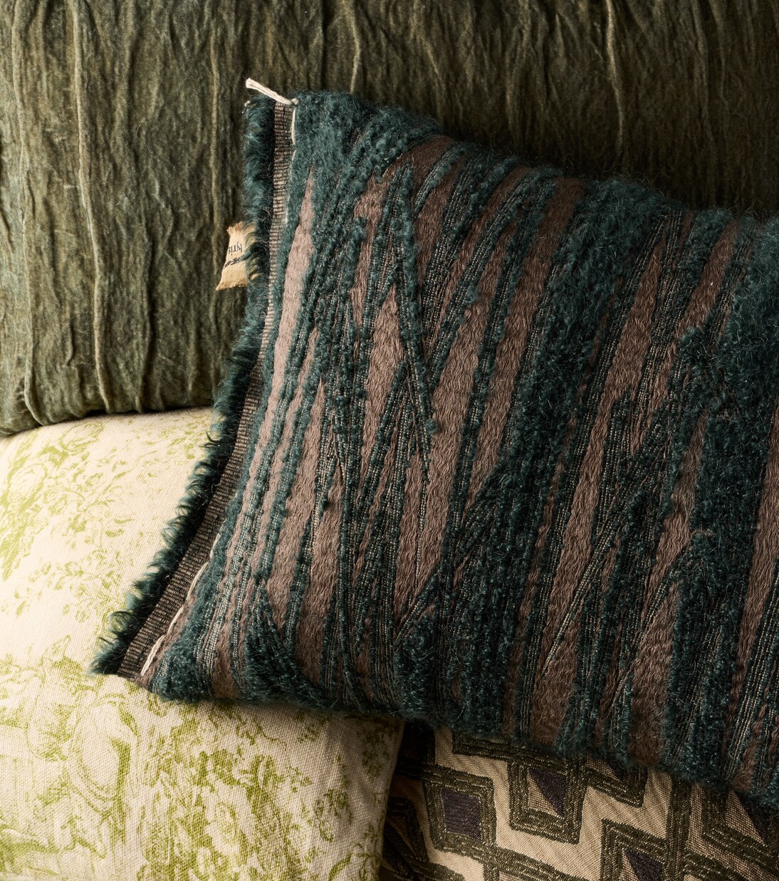 Abibo mohair, cotton, and wool-blend cushion | The House of Lyria