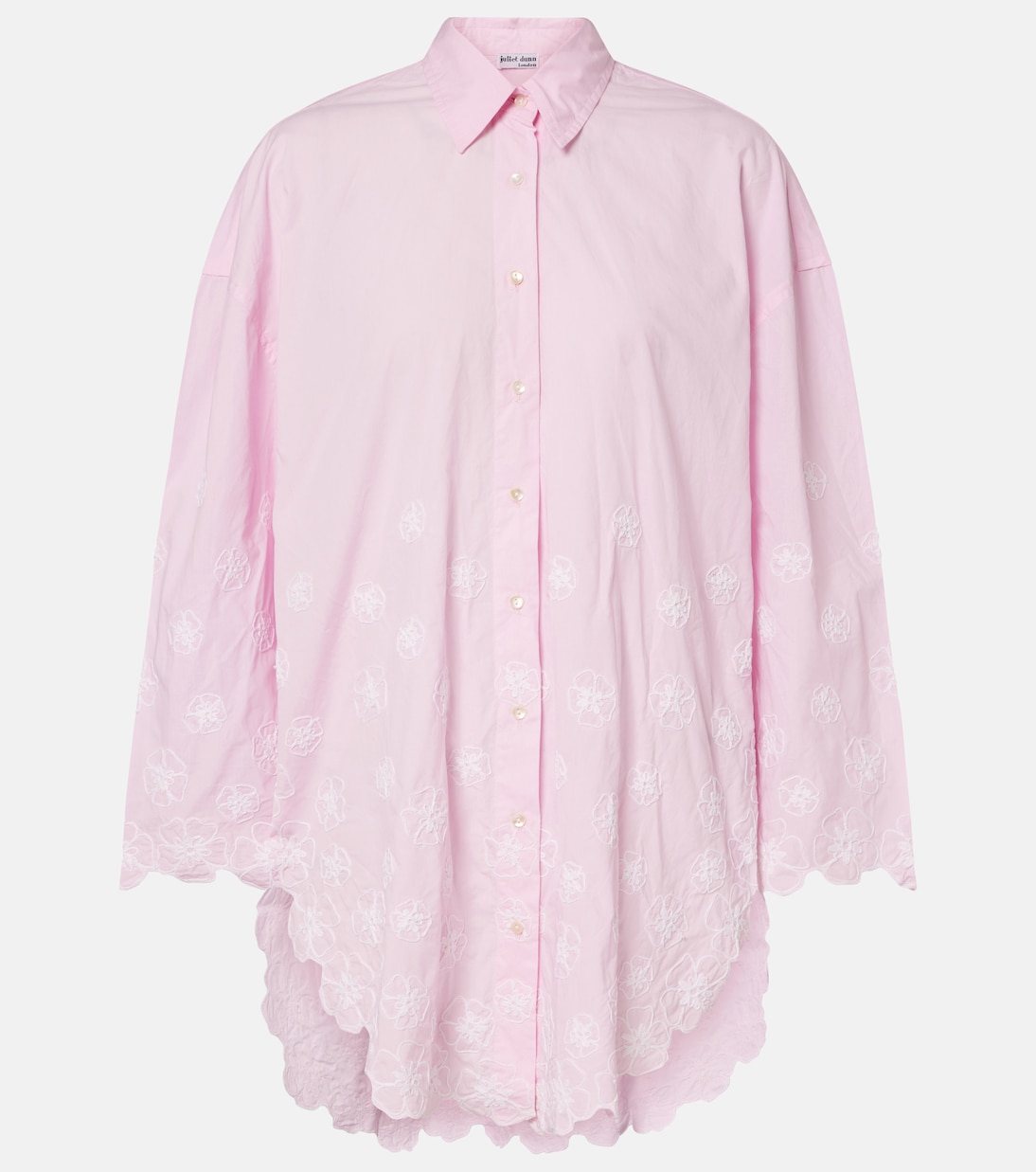 Embroidered cotton poplin shirt | Juliet Dunn