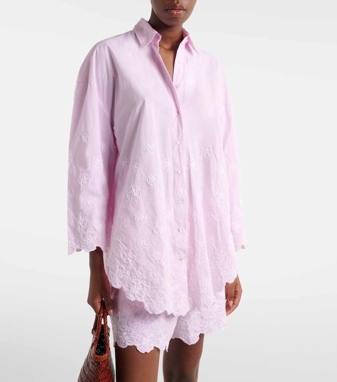Embroidered cotton poplin shirt | Juliet Dunn