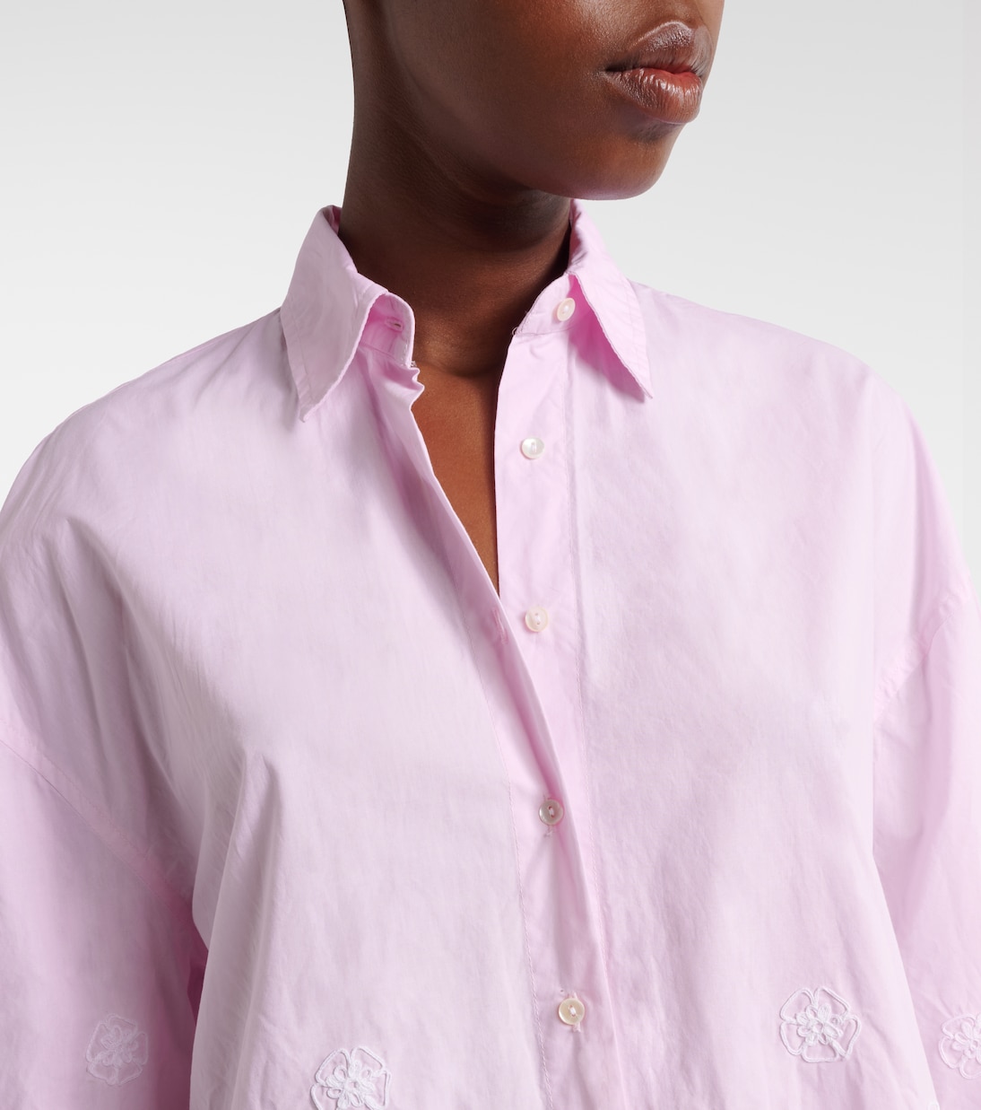 Embroidered cotton poplin shirt | Juliet Dunn