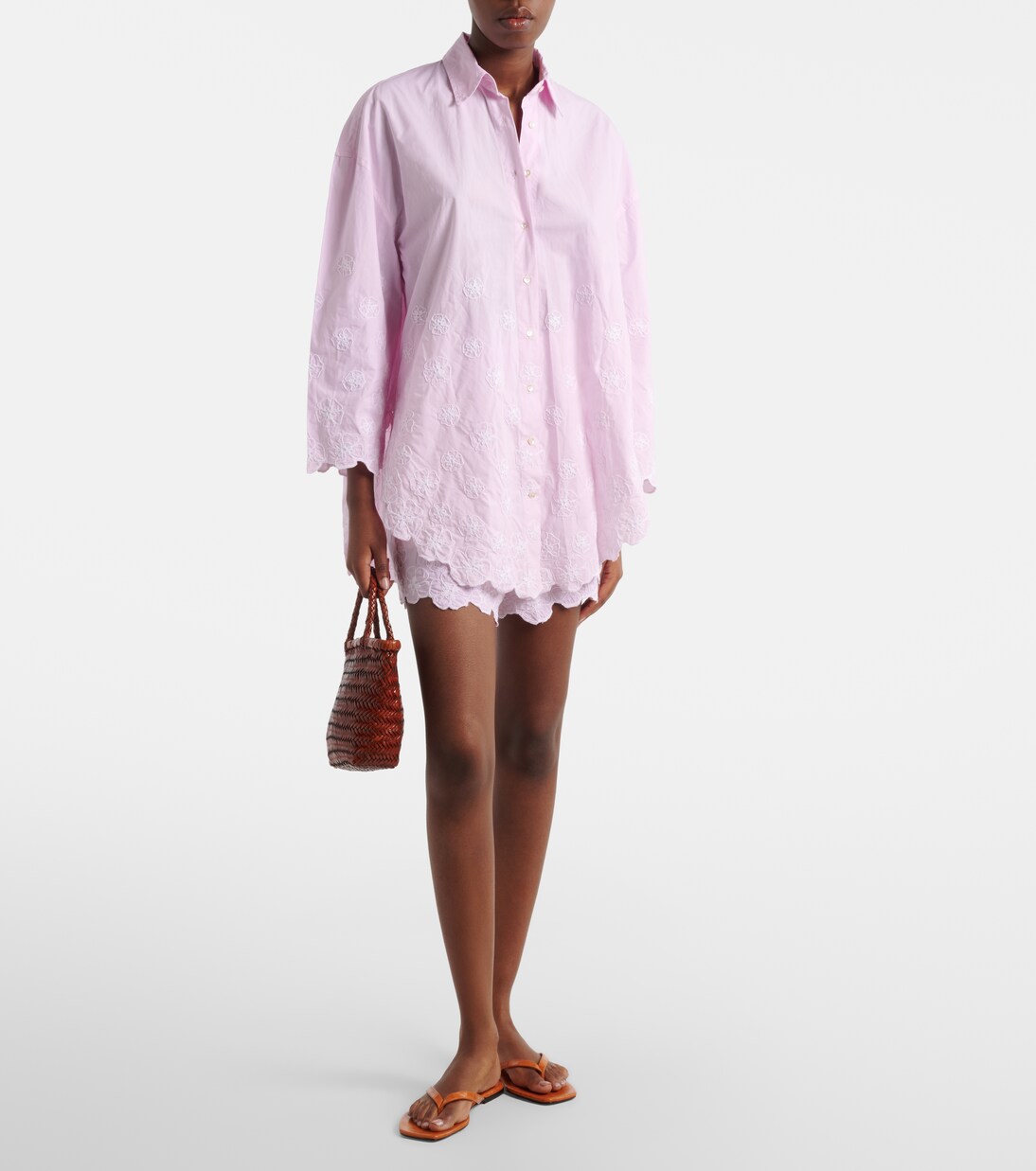 Embroidered cotton poplin shirt | Juliet Dunn
