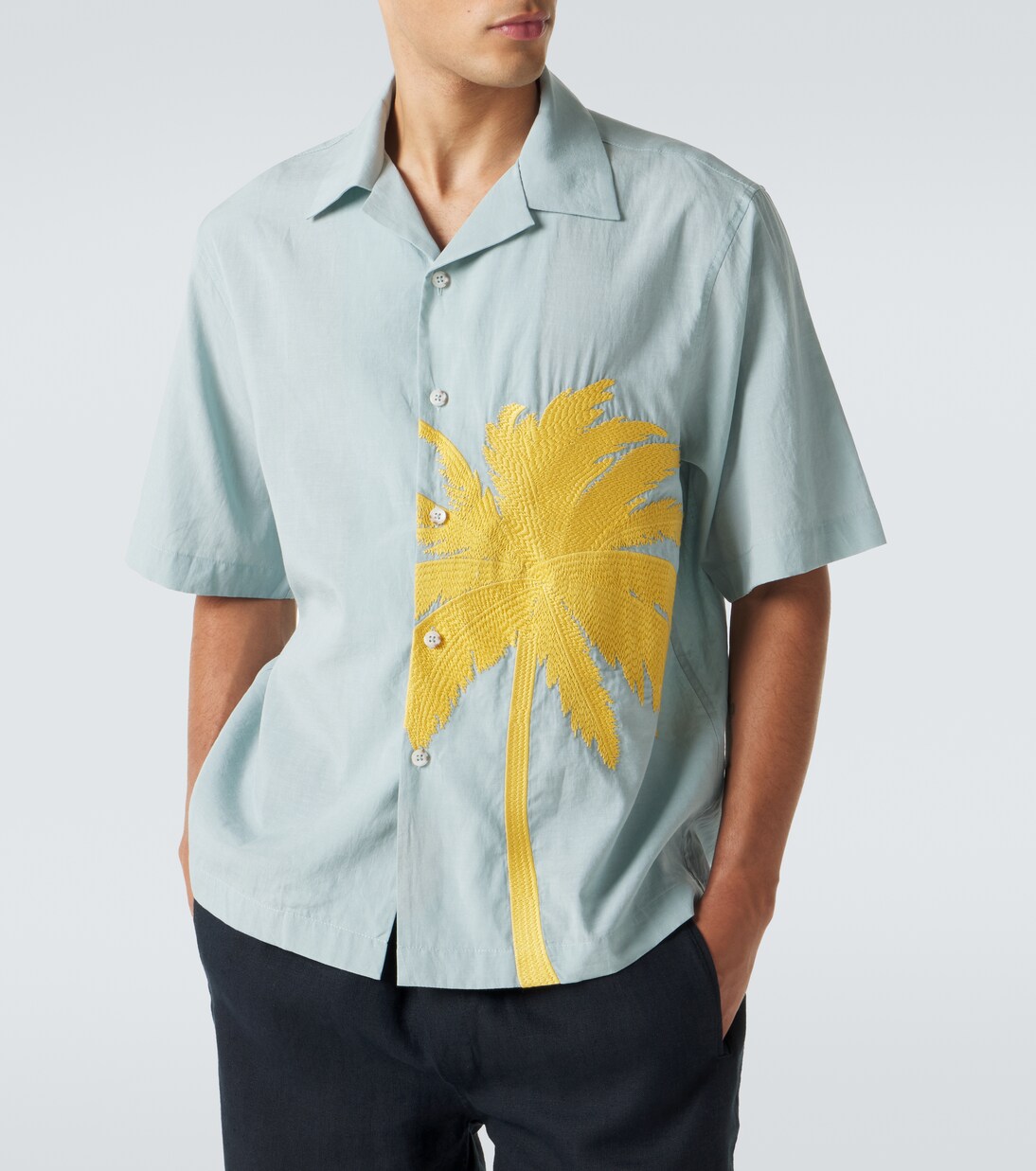 Embroidered bowling shirt | Commas
