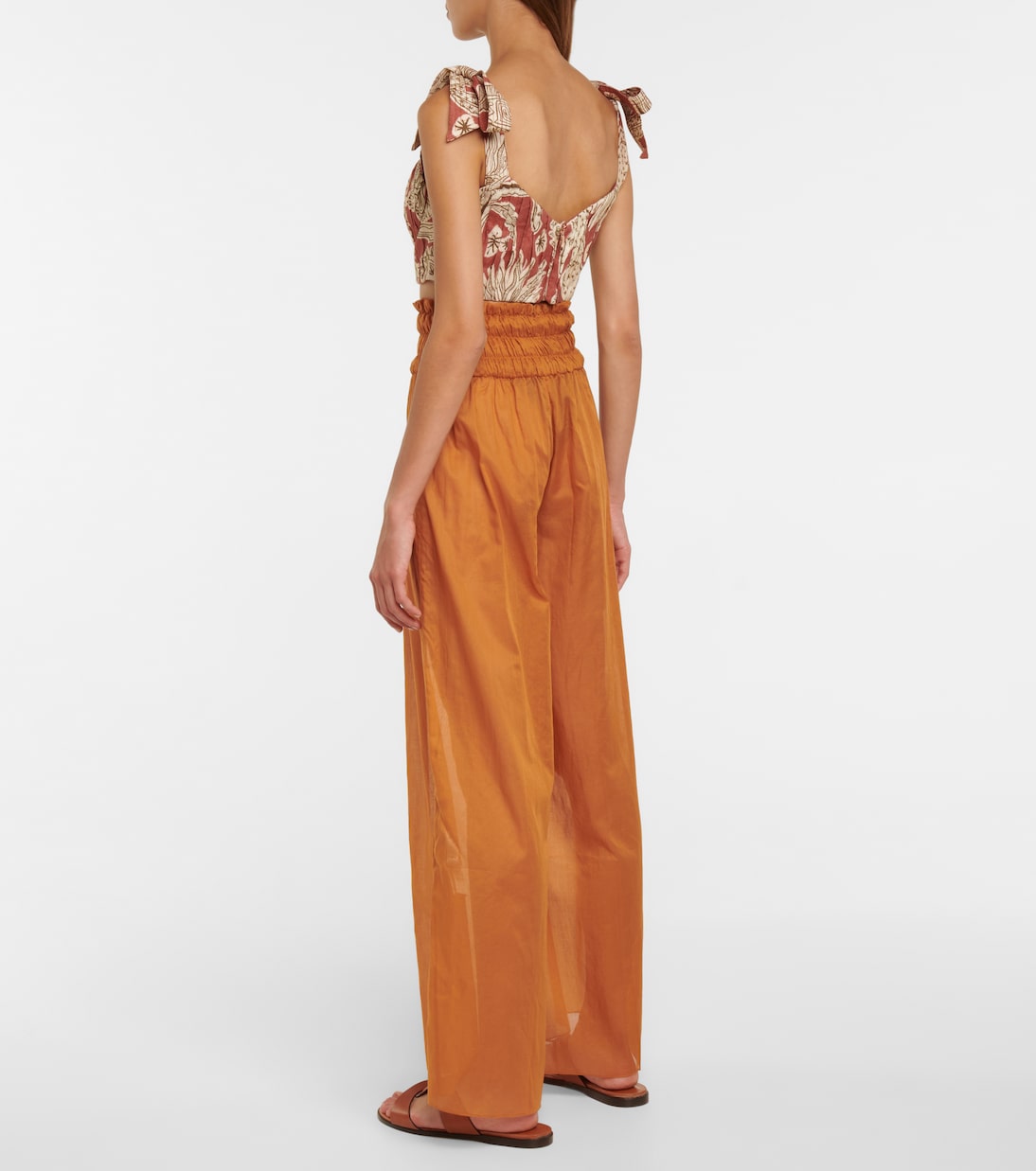 Cropped-Top Sunset Riders aus Leinen | Johanna Ortiz