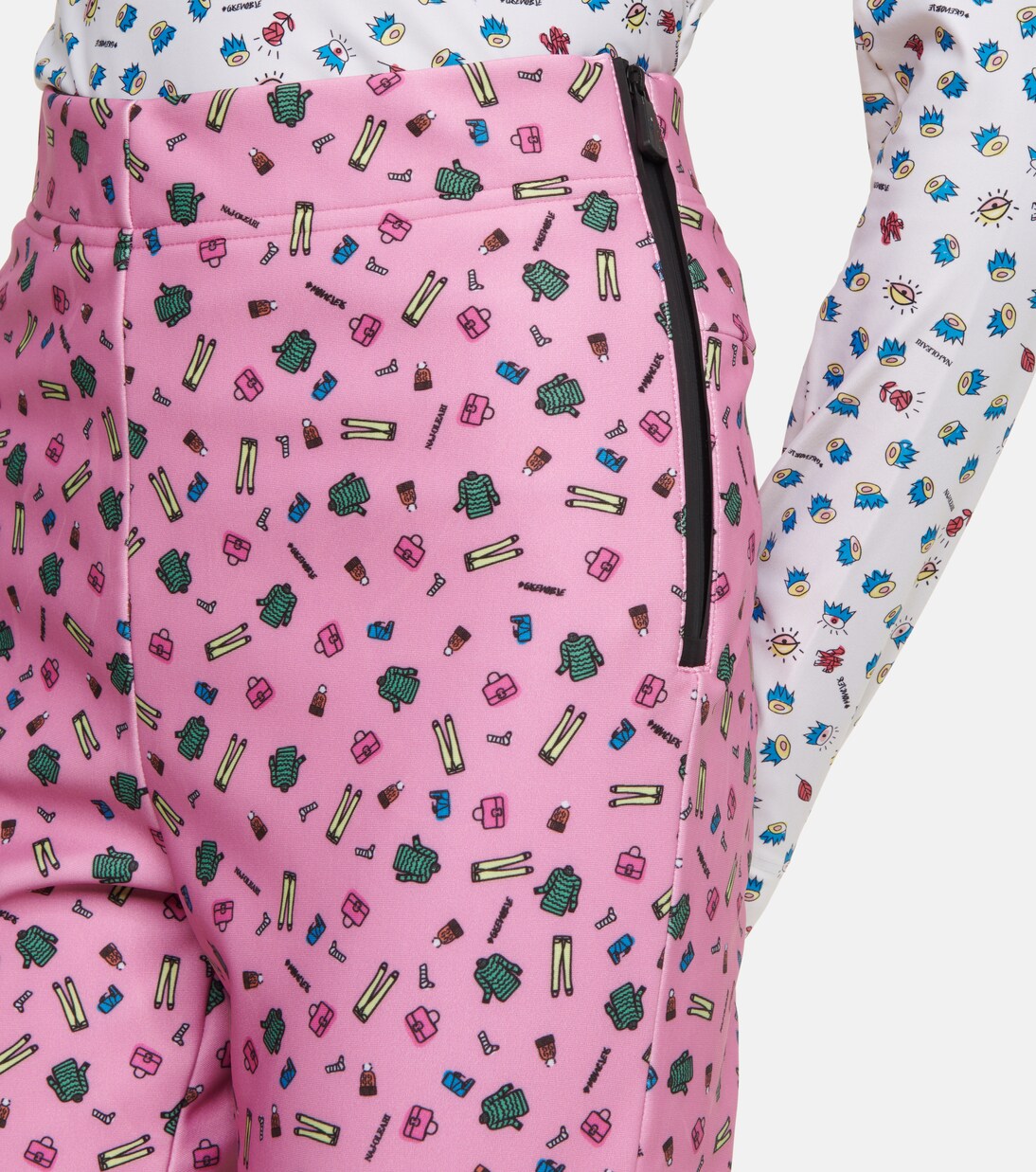 x Naj-Oleari 3 Moncler Grenoble printed stirrup ski pants | Moncler Genius