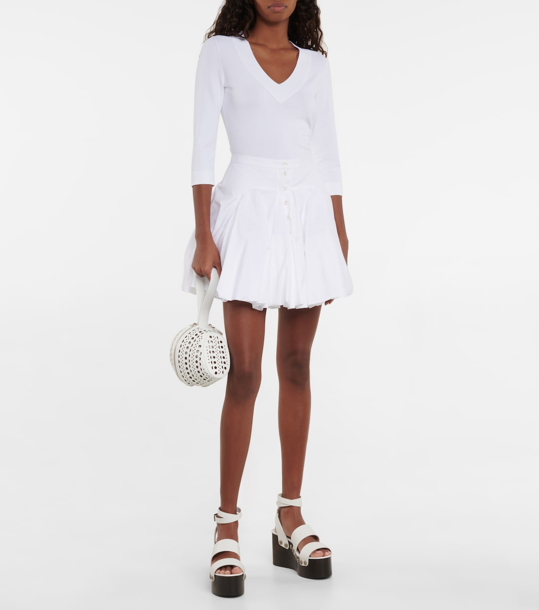 Sandales compensées en cuir | Alaïa