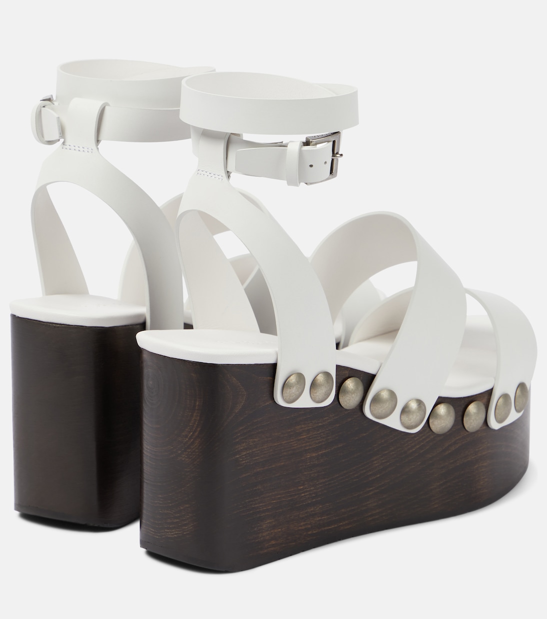 Sandales compensées en cuir | Alaïa