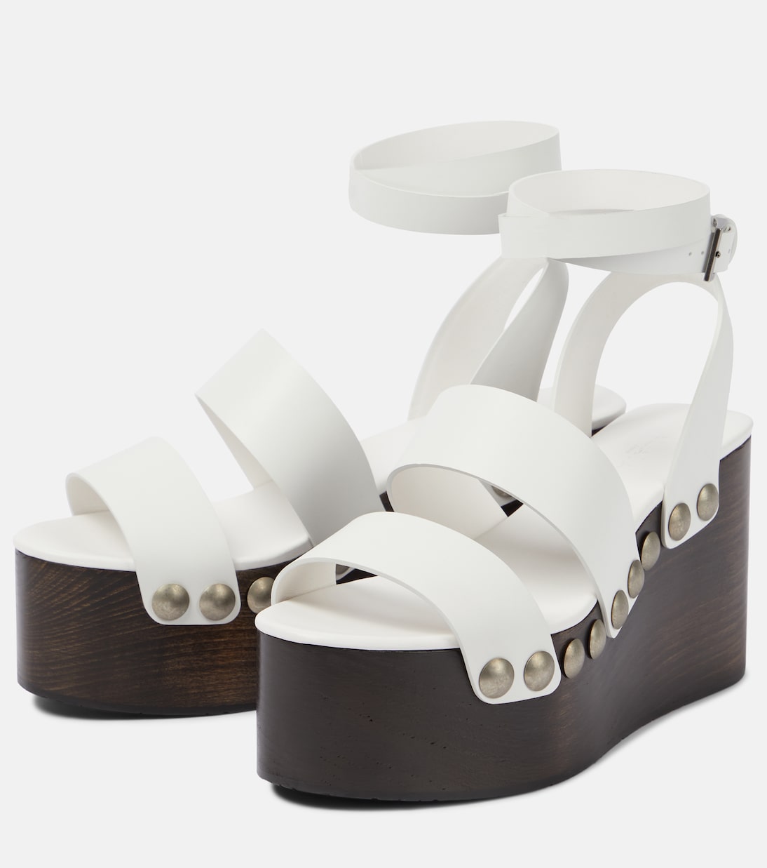 Sandales compensées en cuir | Alaïa