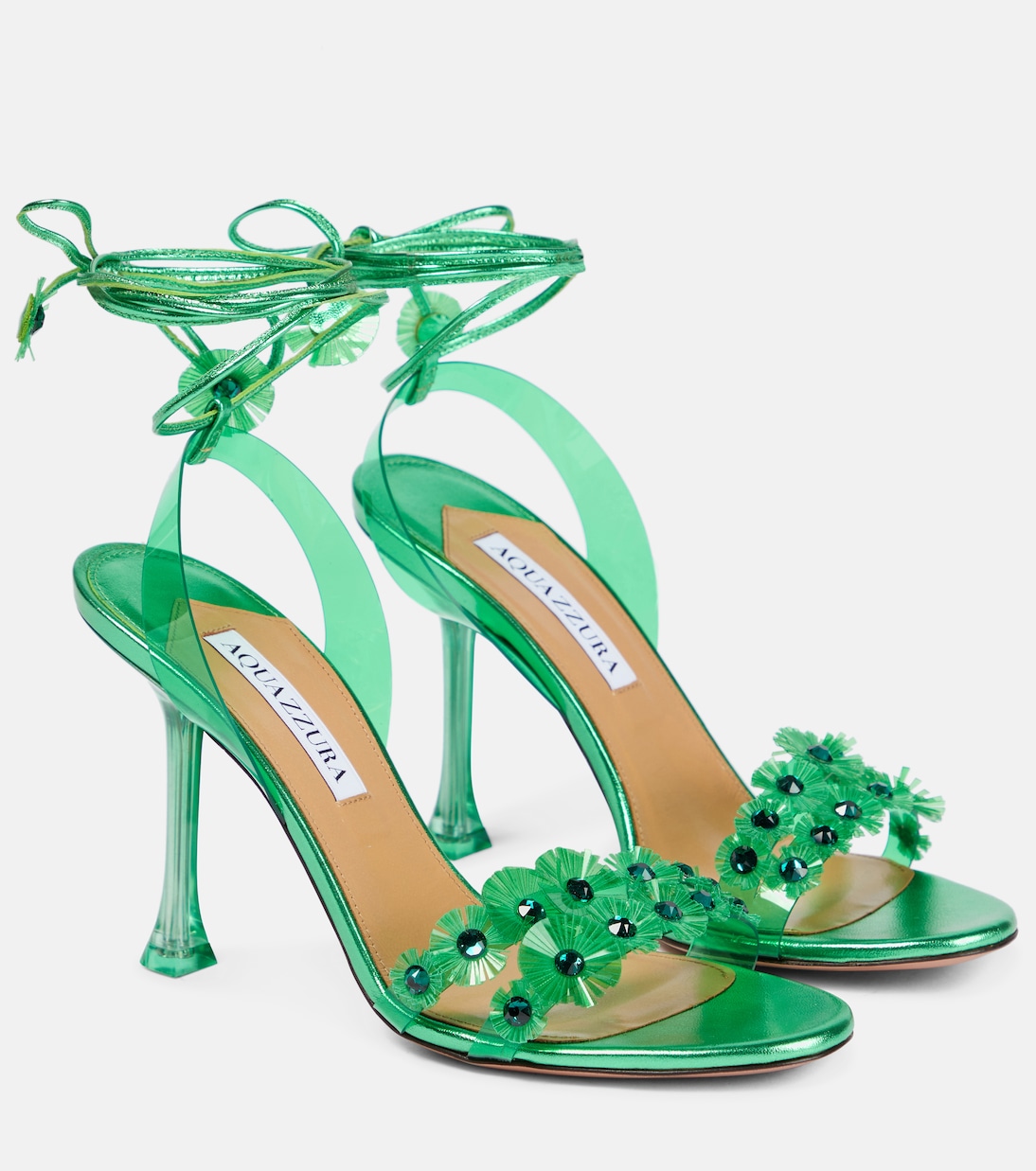 Meteorite embellished PVC sandals | Aquazzura