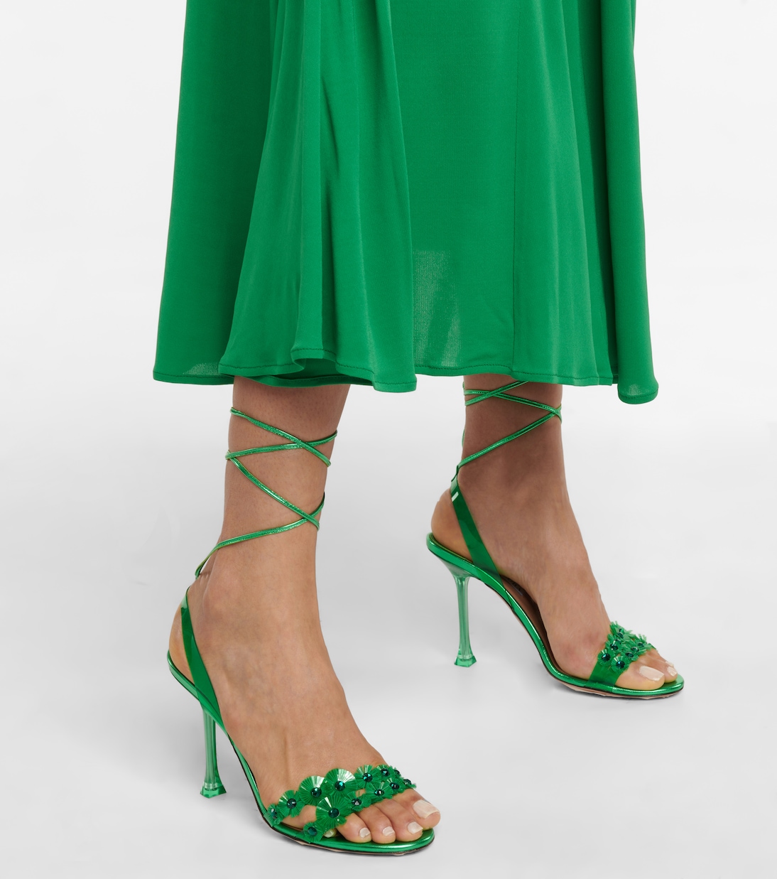 Meteorite embellished PVC sandals | Aquazzura