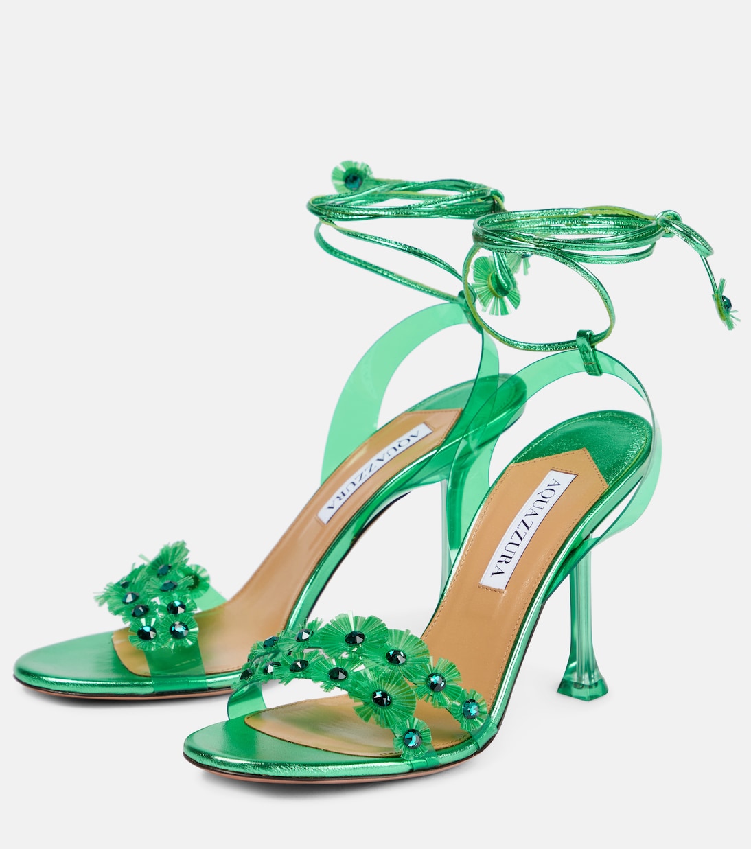Meteorite embellished PVC sandals | Aquazzura