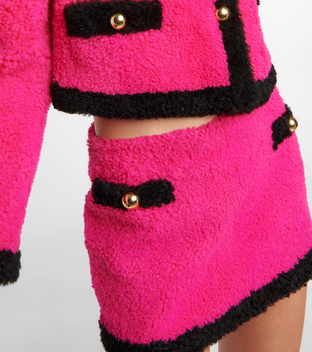 Minirock aus Shearling | Blancha