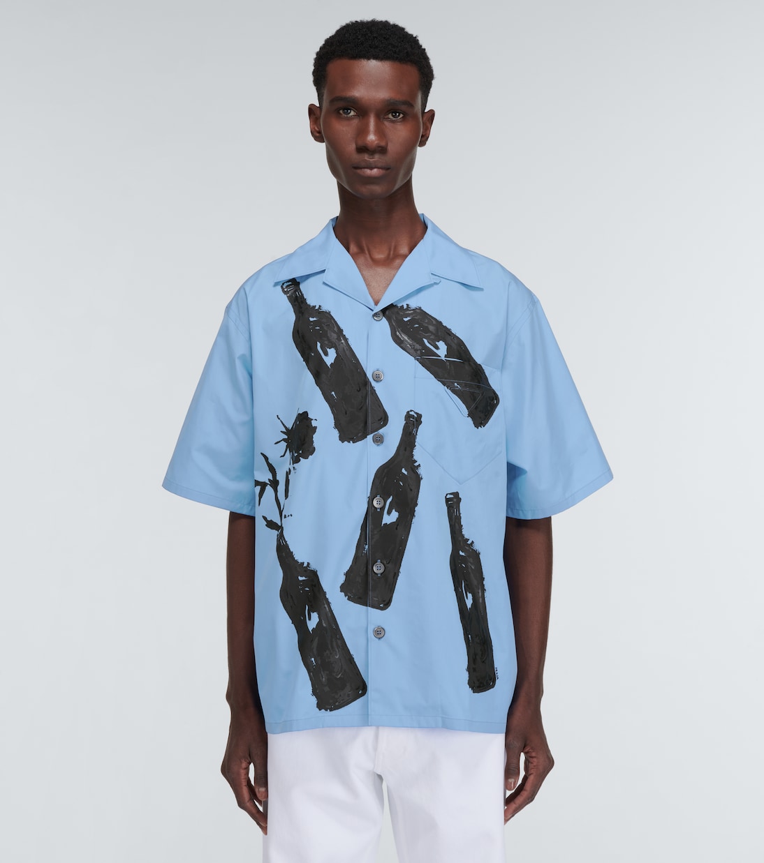 Bedrucktes Hemd aus Baumwolle | Prada