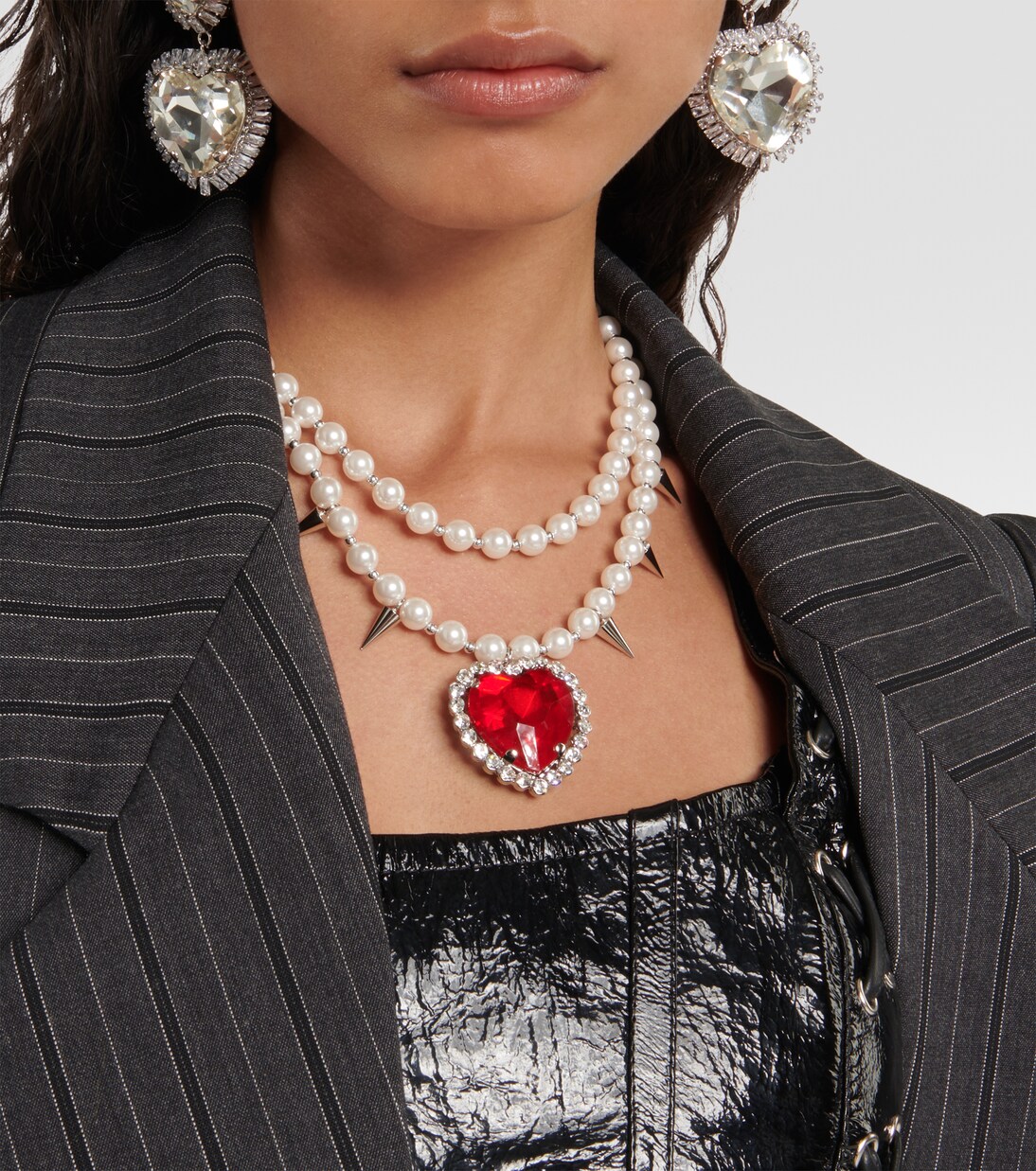 Embellished faux pearl necklace | Alessandra Rich