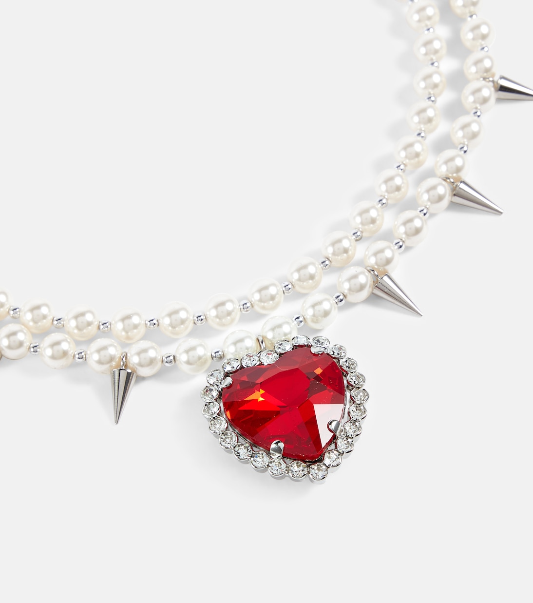 Embellished faux pearl necklace | Alessandra Rich