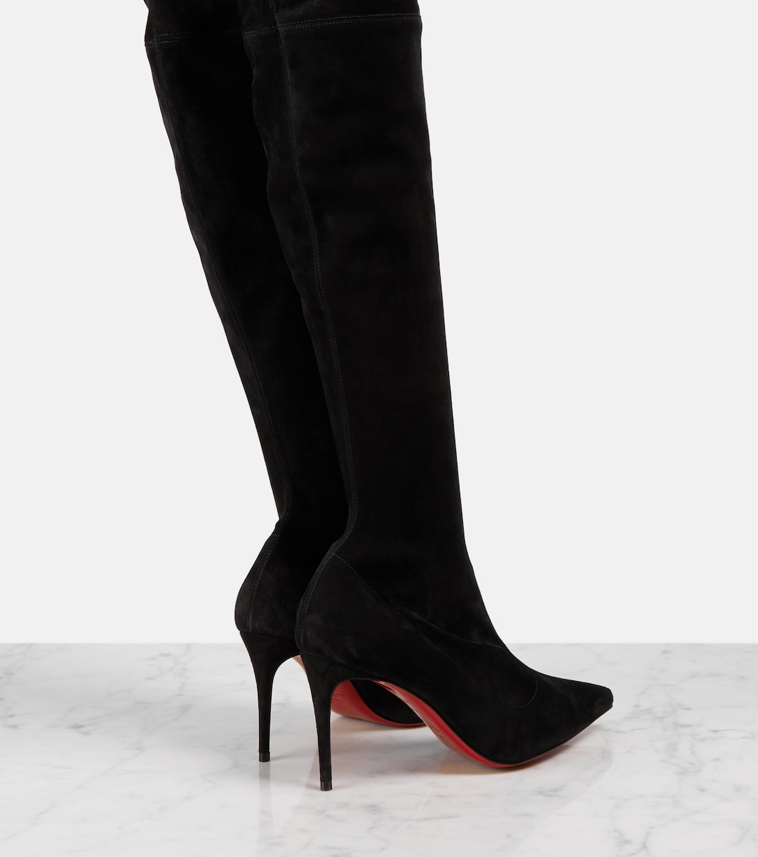 Cuissardes Kate Botta 85 en daim | Christian Louboutin
