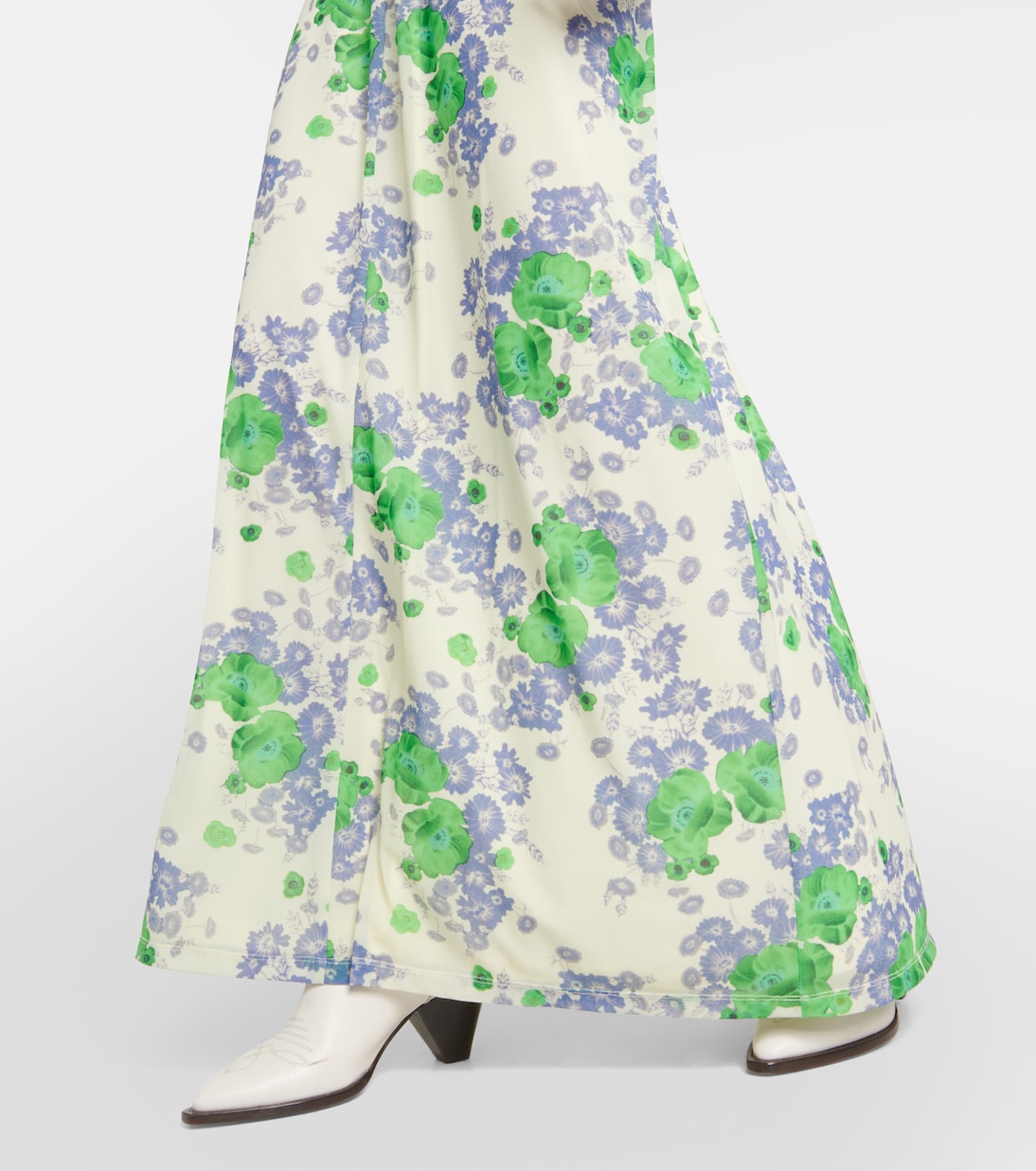 Bedrucktes Maxikleid aus Mesh | Ganni