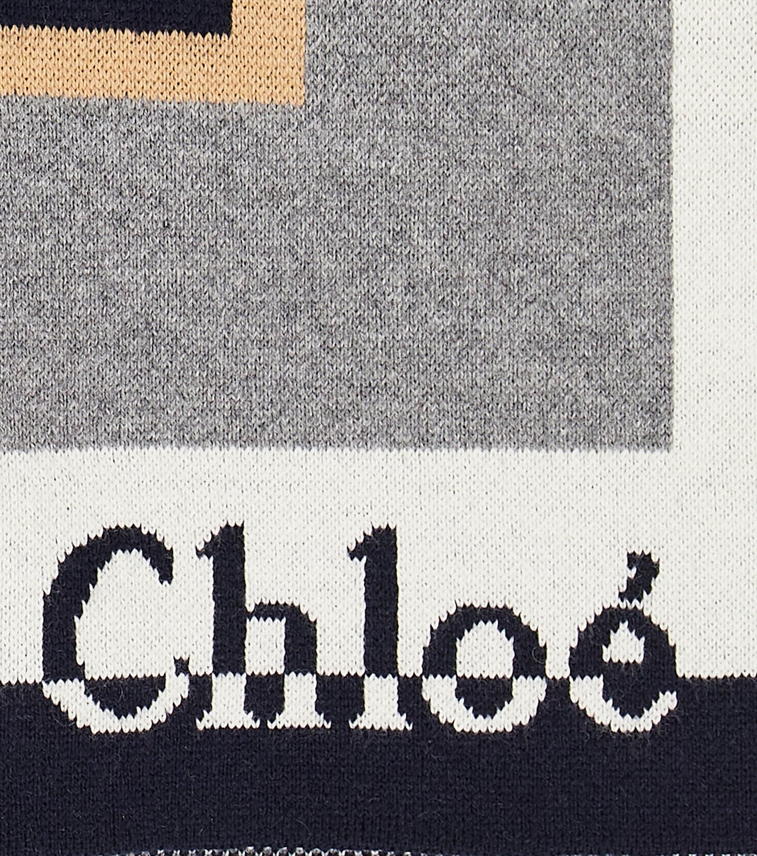 Cotton and wool poncho | Chloé Kids