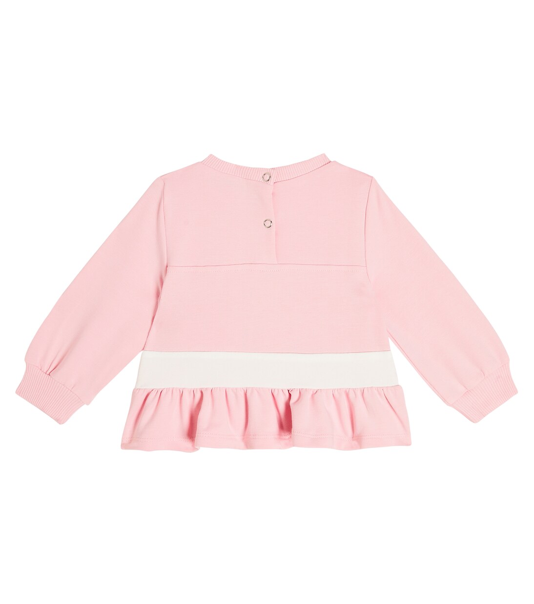 Baby bow-detail cotton-blend sweatshirt | Monnalisa
