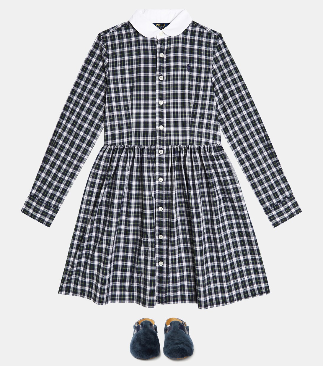 Plaid cotton shirt dress | Polo Ralph Lauren Kids