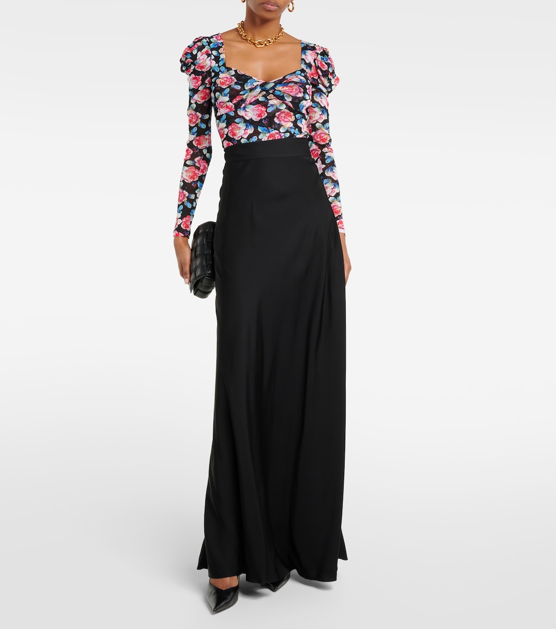 Bedruckter Body Erik aus Mesh | Diane von Furstenberg