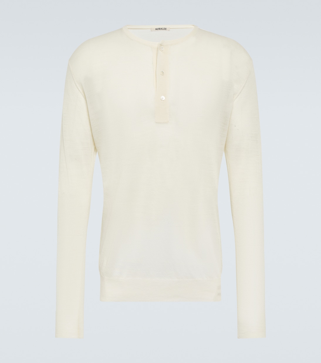 Camiseta Henley de lana y seda | Auralee