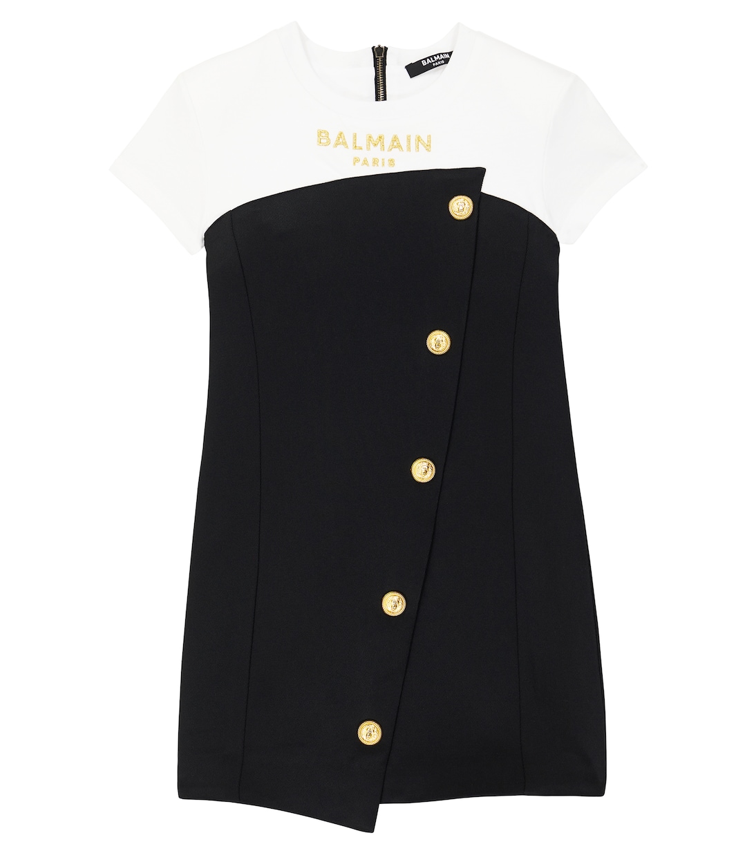 Logo embroidered dress | Balmain Kids