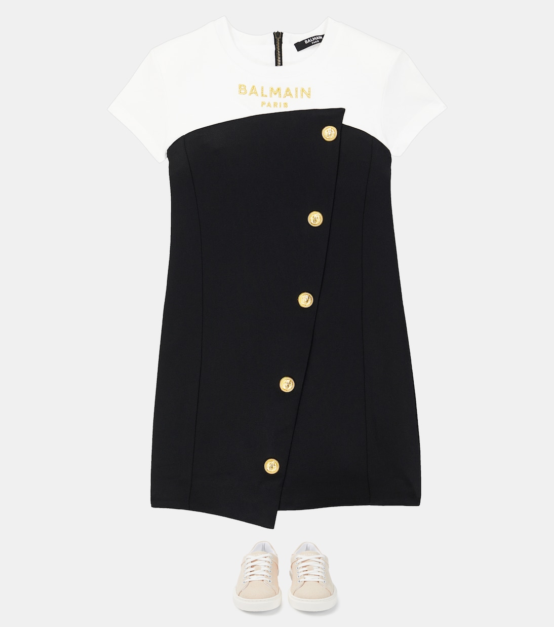 Logo embroidered dress | Balmain Kids